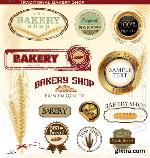 Vector bakery badges and labels