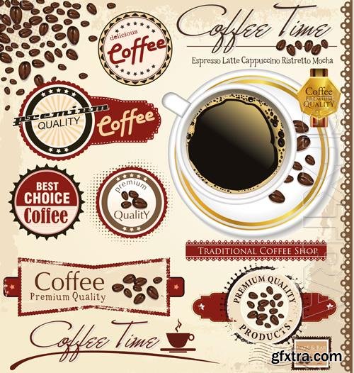 Vector coffee and tea design