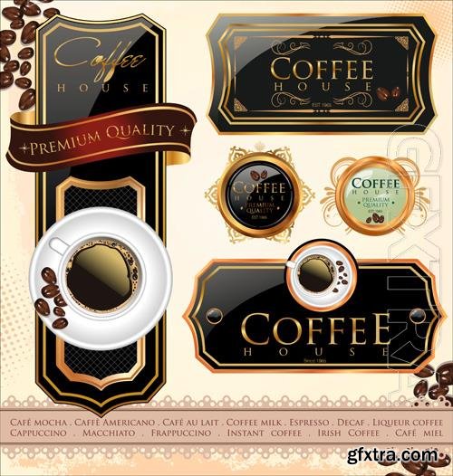 Vector coffee time templates