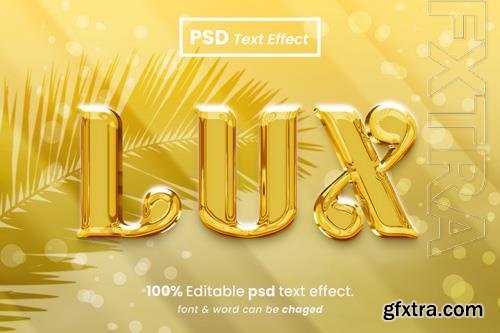 PSD gold lux glossy 3d editable text effect