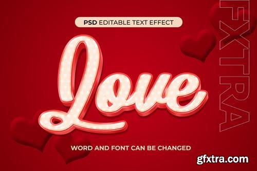 PSD love text effect 3d photoshop