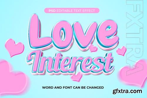 PSD love interest text effect psd