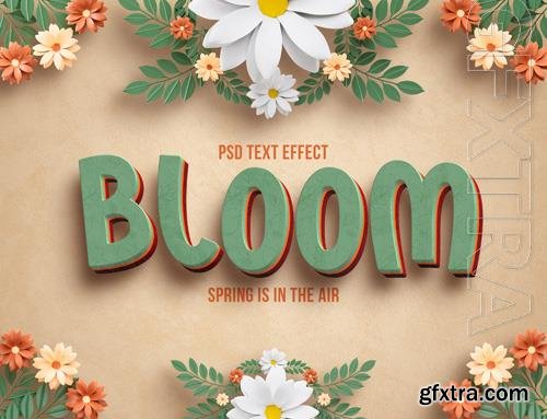 PSD spring floral editable text effect vol 3
