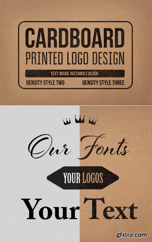 Cardboard Print Text Style 451703852