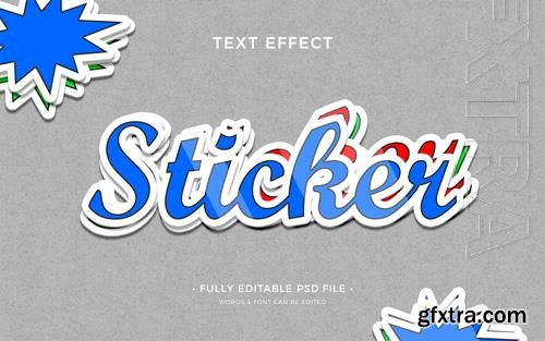 PSD sticker text effect