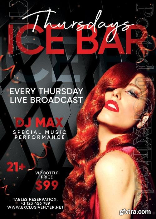 Psd flyer Ice bar thursdays