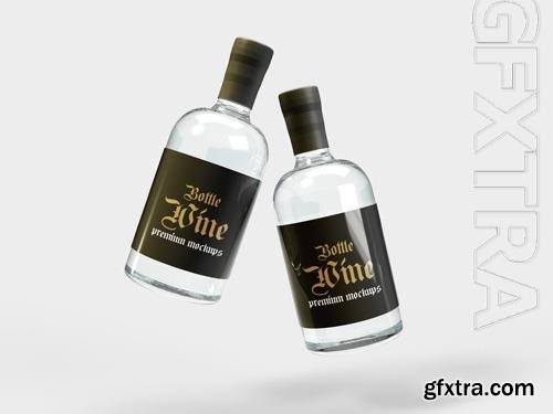 PSD wine bottle or whiskey bottle mockup