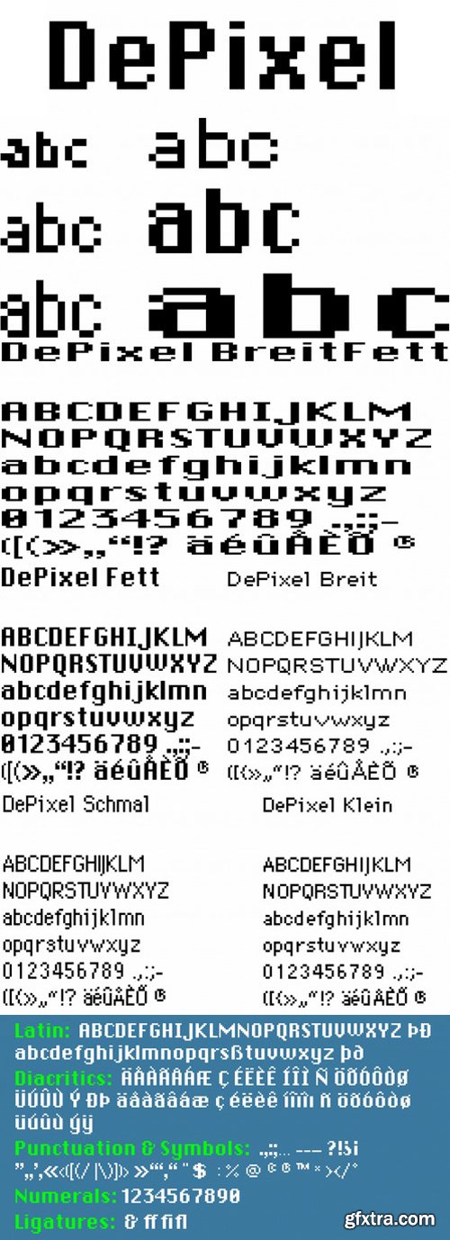 DePixel Font Family