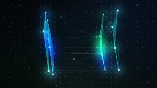 Videohive - Technology Numbers Background Plexus - 43265098 - 43265098