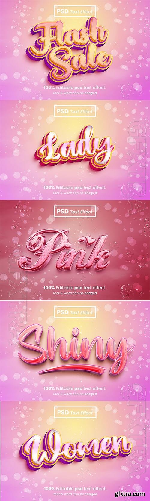 Psd style text effect editable set vol 145