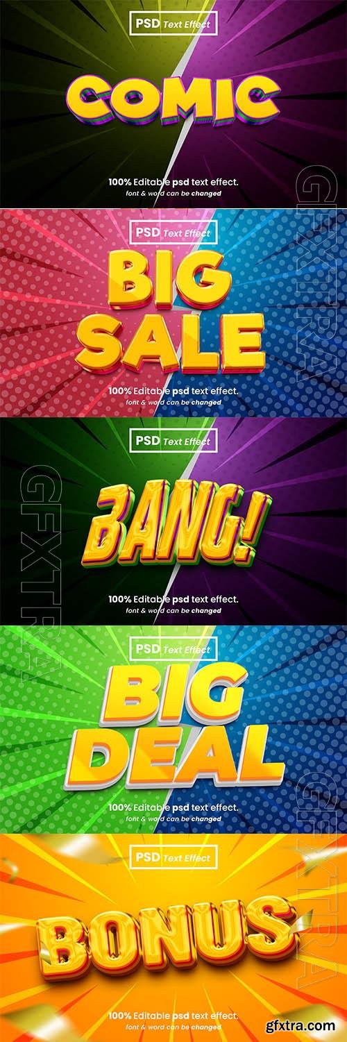 Psd style text effect editable set vol 143