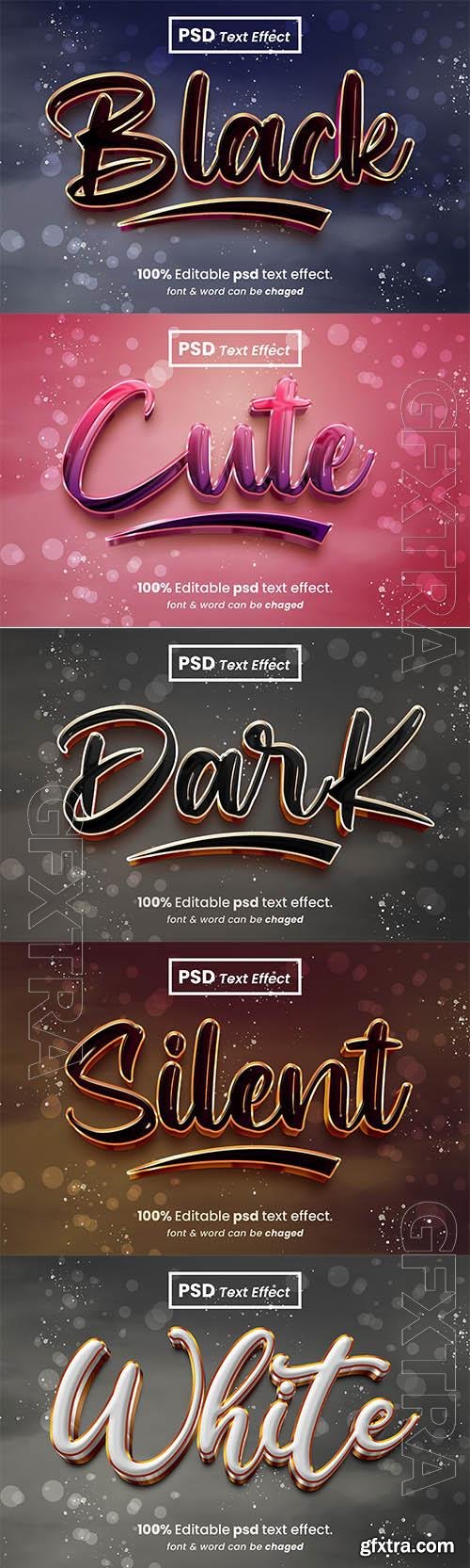 Psd style text effect editable set vol 146