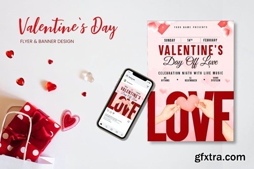 Valentine\'s Flyer Design Template FPEBN24