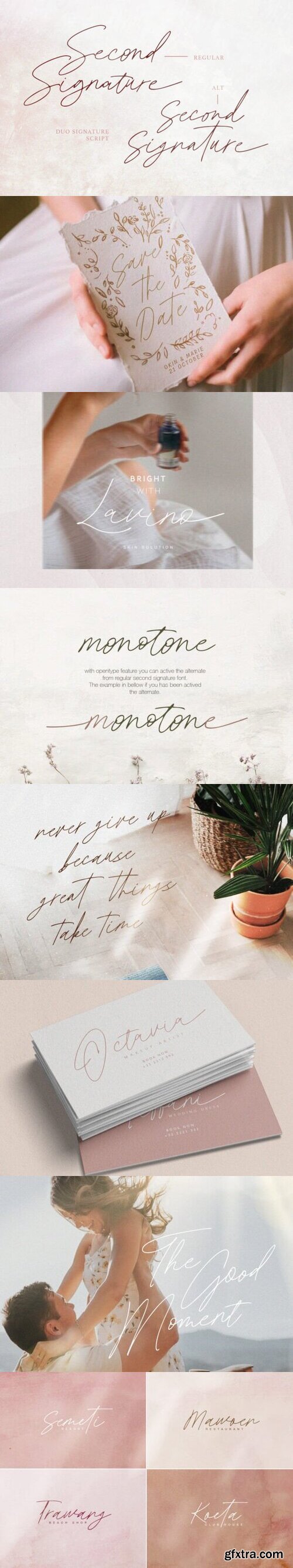 Second Signature - Duo Script Font