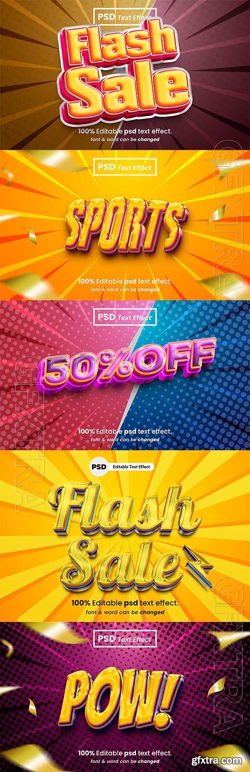 Psd style text effect editable set vol 148