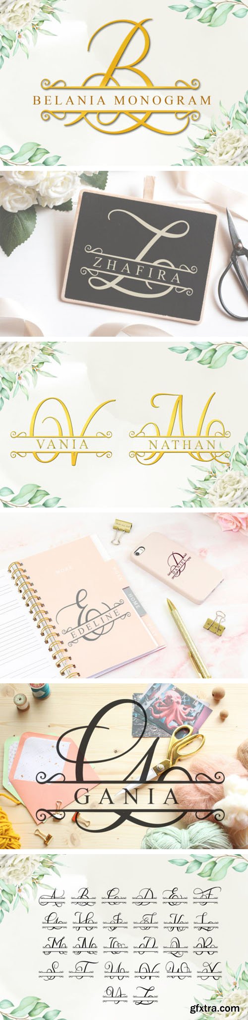 Belania Monogram - Charming Decorative Font