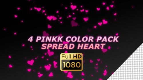 Videohive - Pink Spreading Color Heart - 43248657 - 43248657