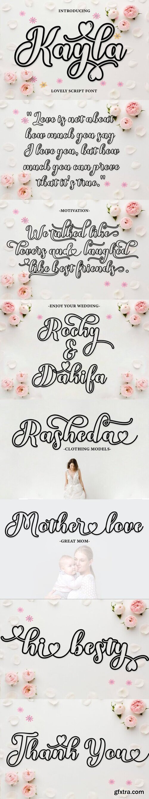 Kayla Outline Font