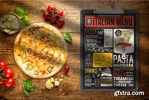 Pizza Food Menu Mockup