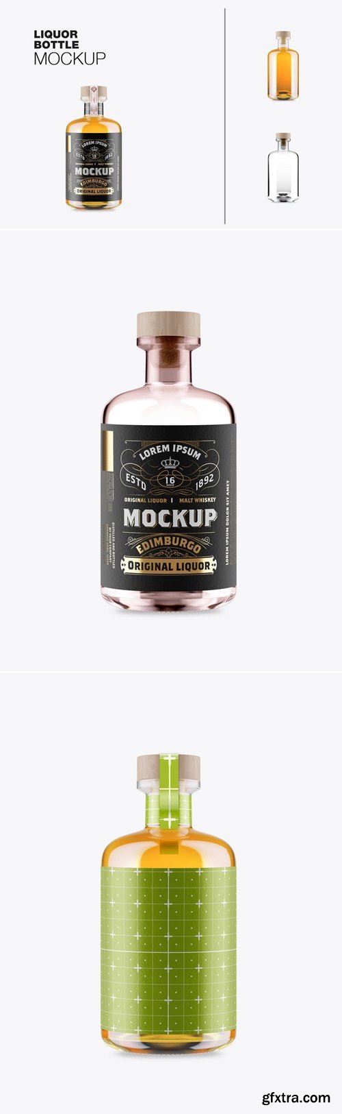 Whiskey Glass Bottle Mockup HJZMUFJ