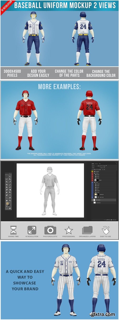 Baseball Uniform Mockup Template 2594U4Y