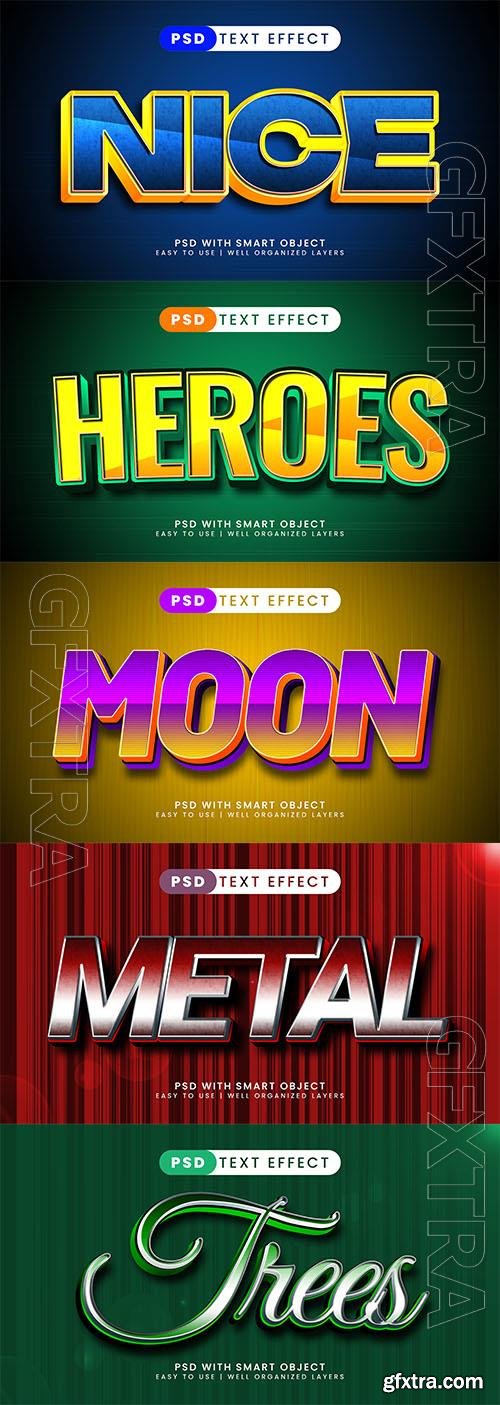 Psd style text effect editable set vol 151