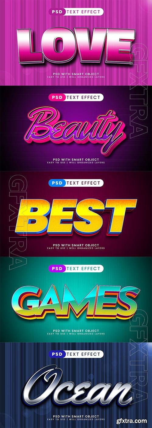 Psd style text effect editable set vol 152