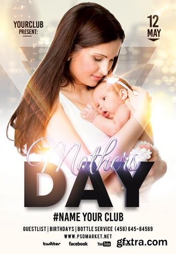 Psd mothers day event flyer design templates