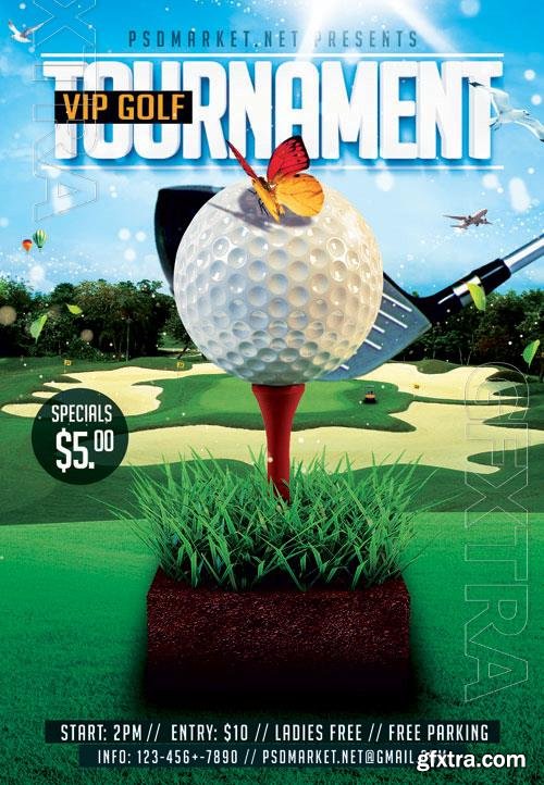 Psd golf tournament design templates