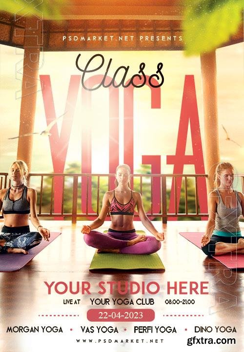 Psd yoga flyer design templates