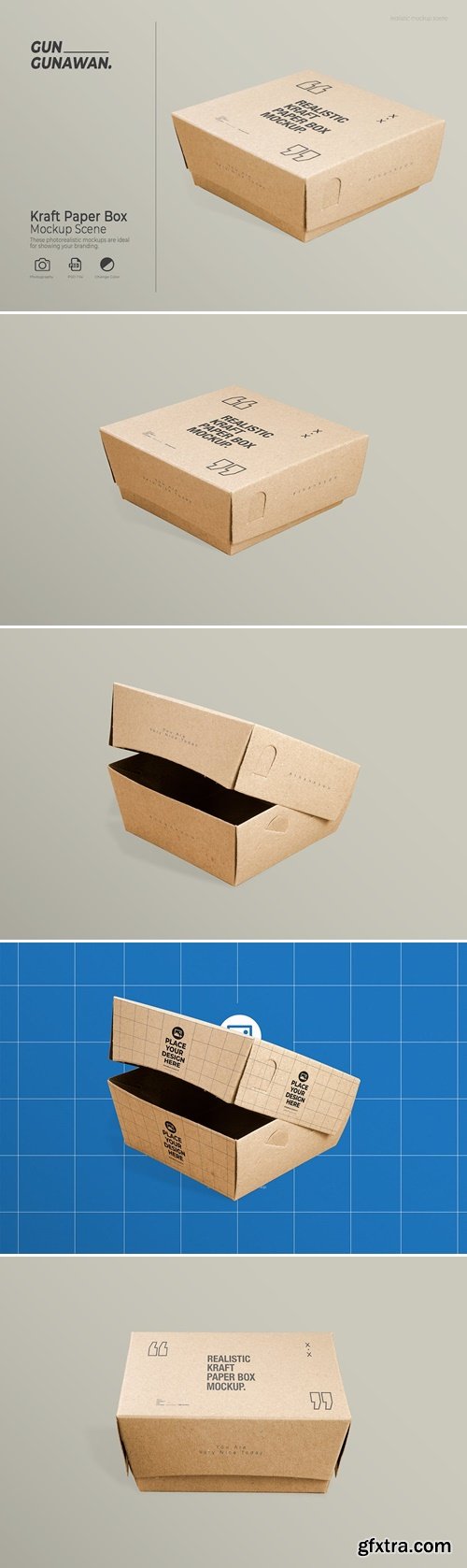 Kraft Paper Packaging Mockup U83K5RN