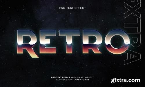 PSD 8039s retro editable text effect