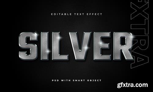 PSD silver text effect