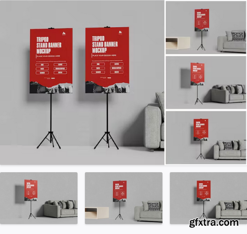 Tripod Stand Banner Mockup