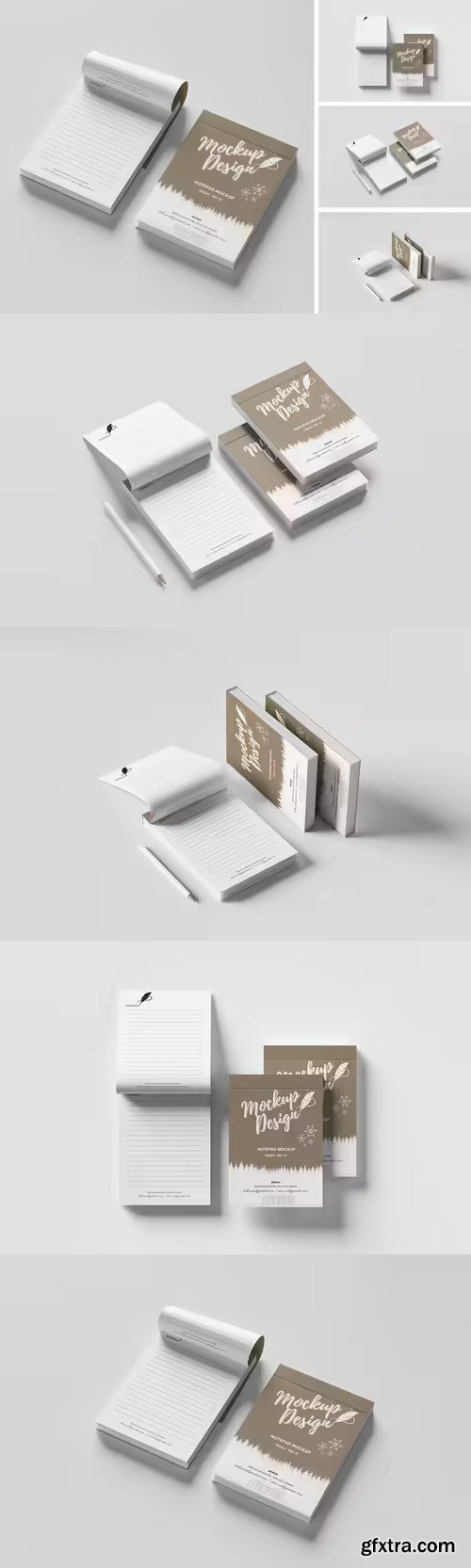 Notepad A6 Open Mockup