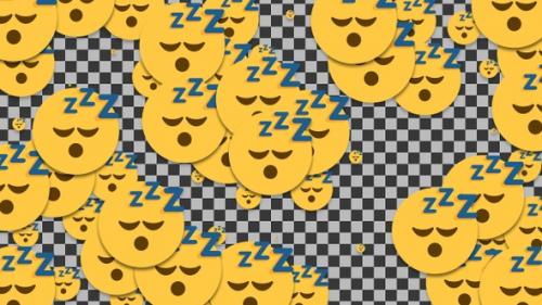 Videohive - Emojii Sleeping Face Transition | UHD | 60fps - 43333047 - 43333047