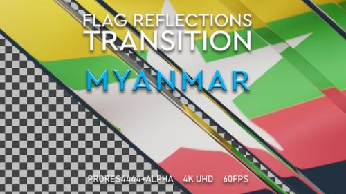 Videohive - Flag of Myanmar transition | UHD | 60fps - 43335672 - 43335672