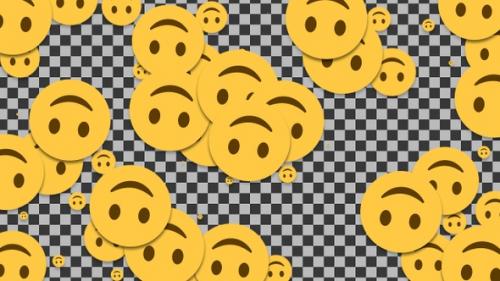 Videohive - Emojii Upside Down Face Transition | UHD | 60fps - 43335675 - 43335675