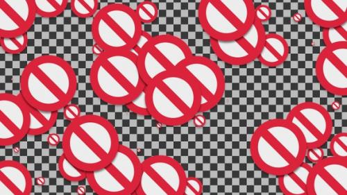 Videohive - Emojii Prohibited Transition | UHD | 60fps - 43335677 - 43335677