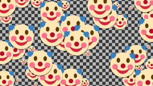 Videohive - Emojii Clown Face Transition | UHD | 60fps - 43335679 - 43335679