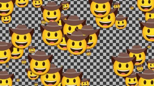 Videohive - Emojii Cowboy Hat Face Transition | UHD | 60fps - 43335680 - 43335680