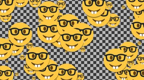 Videohive - Emojii Nerd Face Transition | UHD | 60fps - 43335683 - 43335683