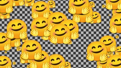 Videohive - Emojii Hugging Face Transition | UHD | 60fps - 43335688 - 43335688