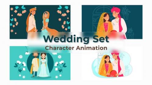 Videohive - Traditional Wedding Set character Animation Scene - 39741158 - 39741158