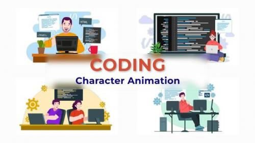 Videohive - Coding Premiere Pro Character Animation Scene Pack - 39741210 - 39741210