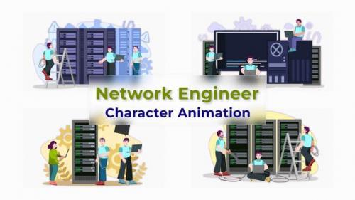 Videohive - Network Engineer Character Animation Scene Pack - 39744103 - 39744103