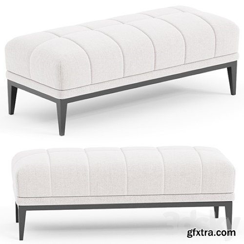 Eichholtz Aurelio White Tufted Upholstered Bench