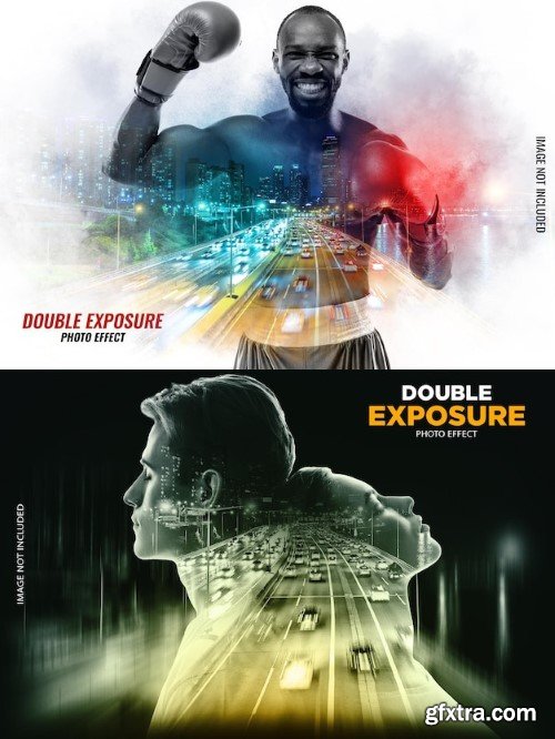 Double exposure photo effect