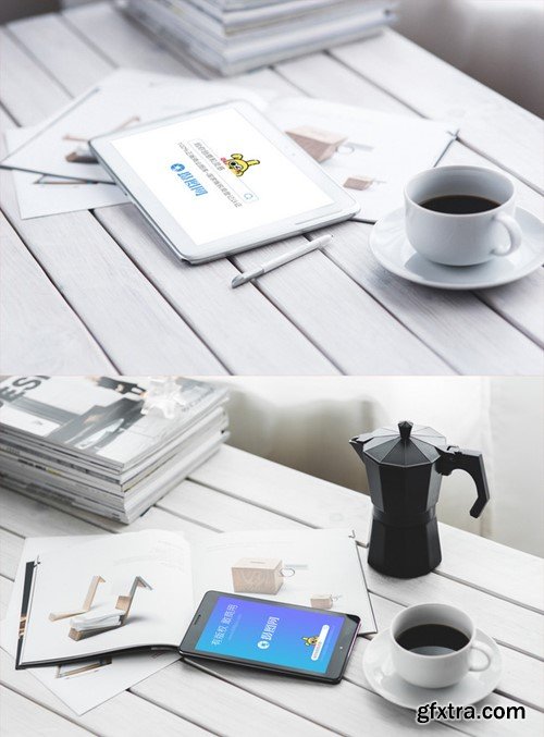 Coffee Shop Electronic Equipment Mockup Template 400529436