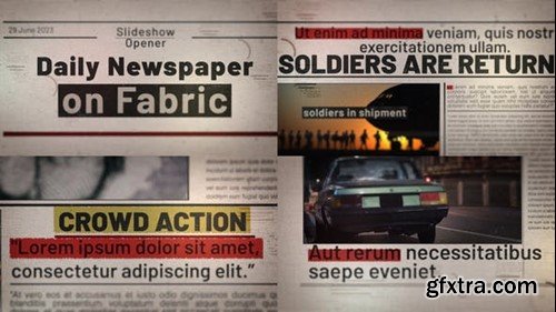 Videohive Daily Newspaper on Fabric 43278214